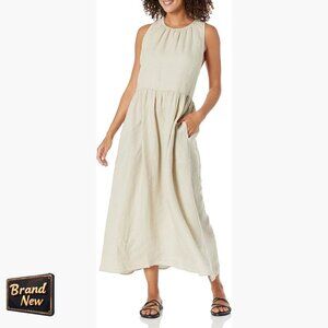 Woven Linen Casual Dress, Perfect for Summer Outings